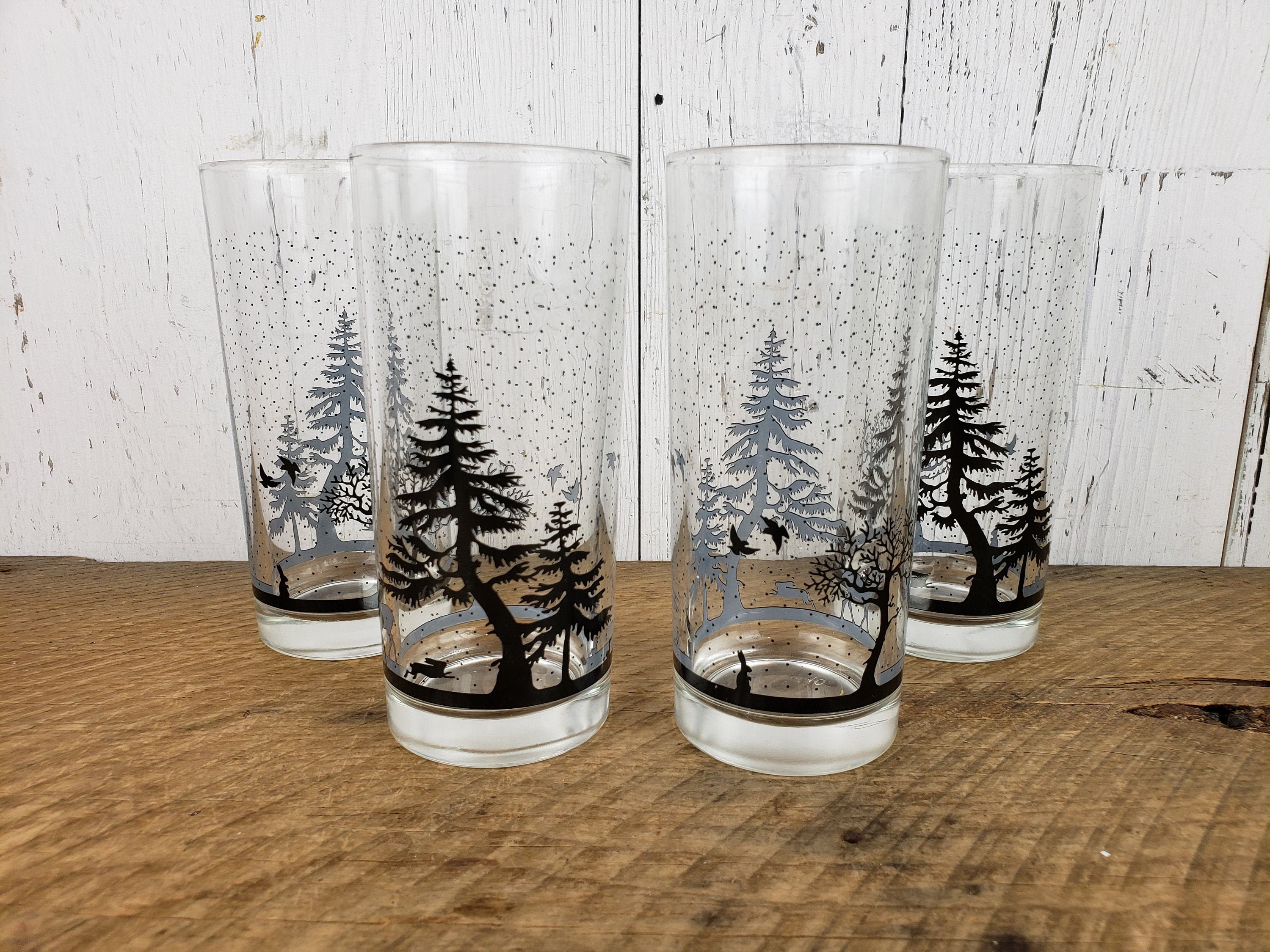 christmas water glasses