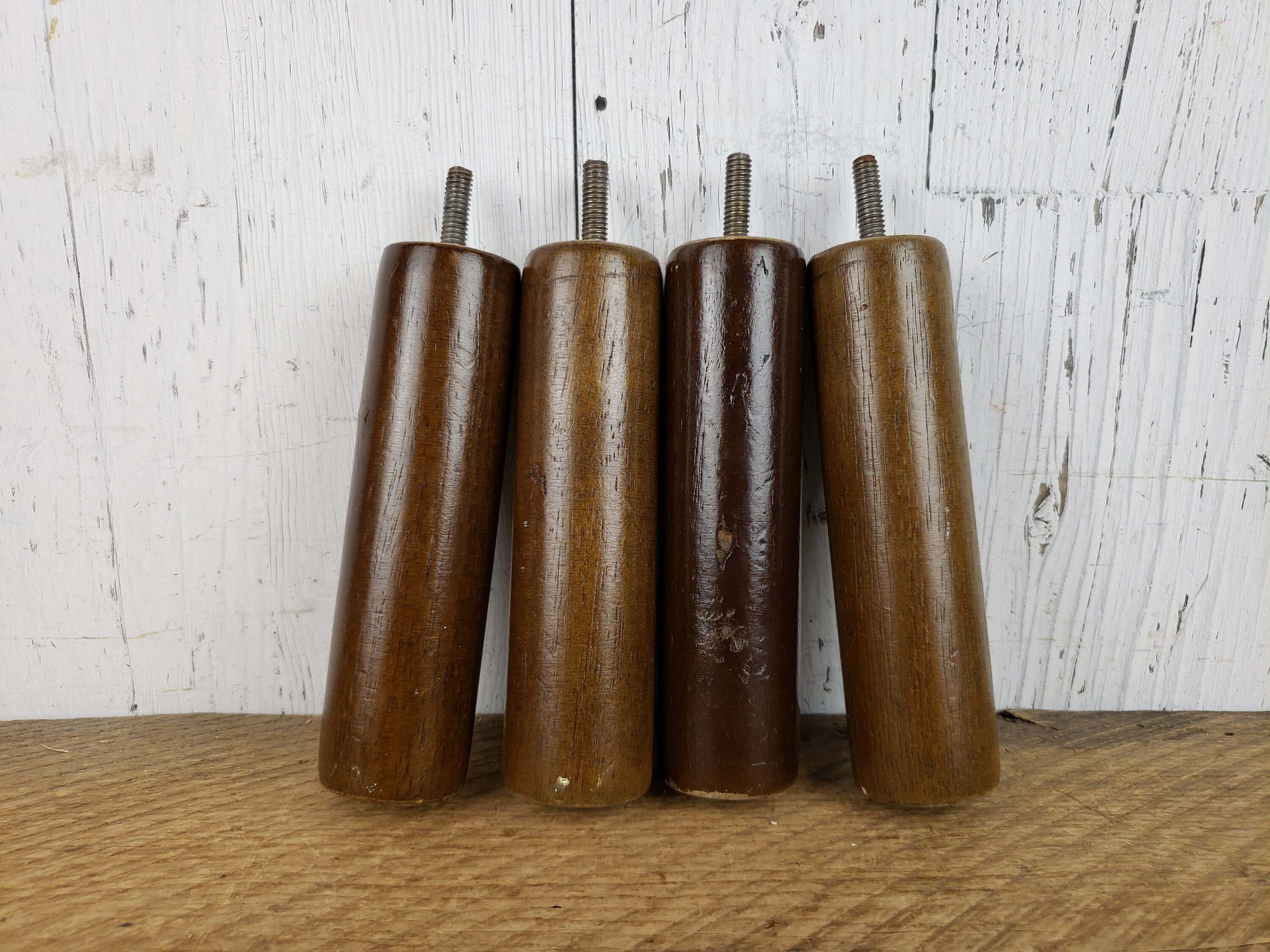 Vintage Set of 4 MCM Wood Furniture Legs Replacement Legs for Etsy UK