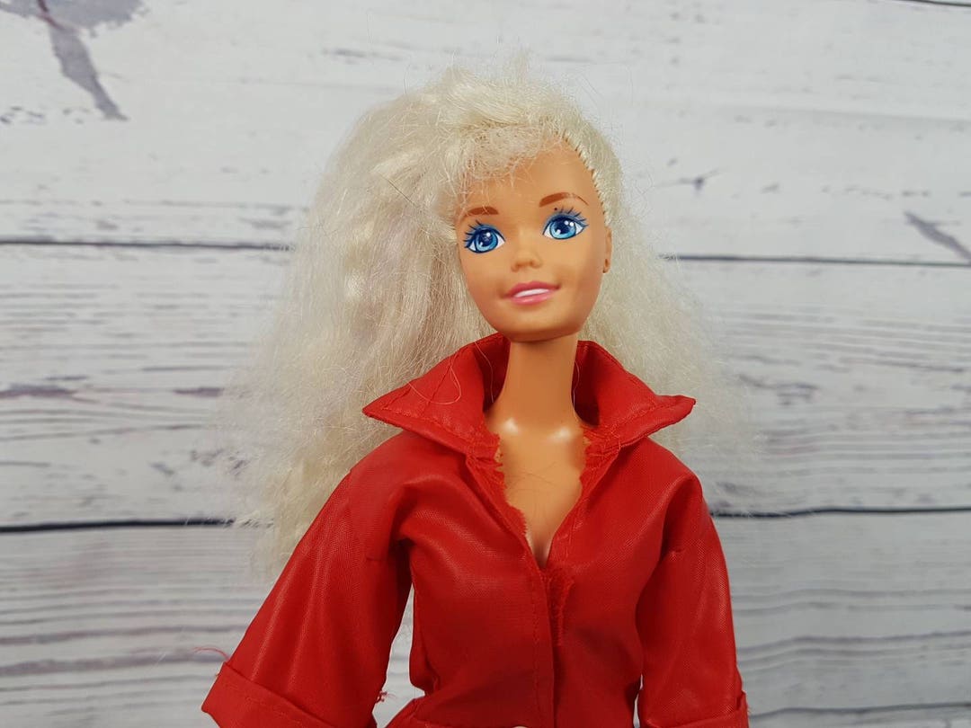 Vintage Barbie Doll W/ Clothing 80s Style With Red Vinyl Jumpsuit and Black  High Top Boots Body 1966 New Wave Barbie Nostalgia Gift -  Canada