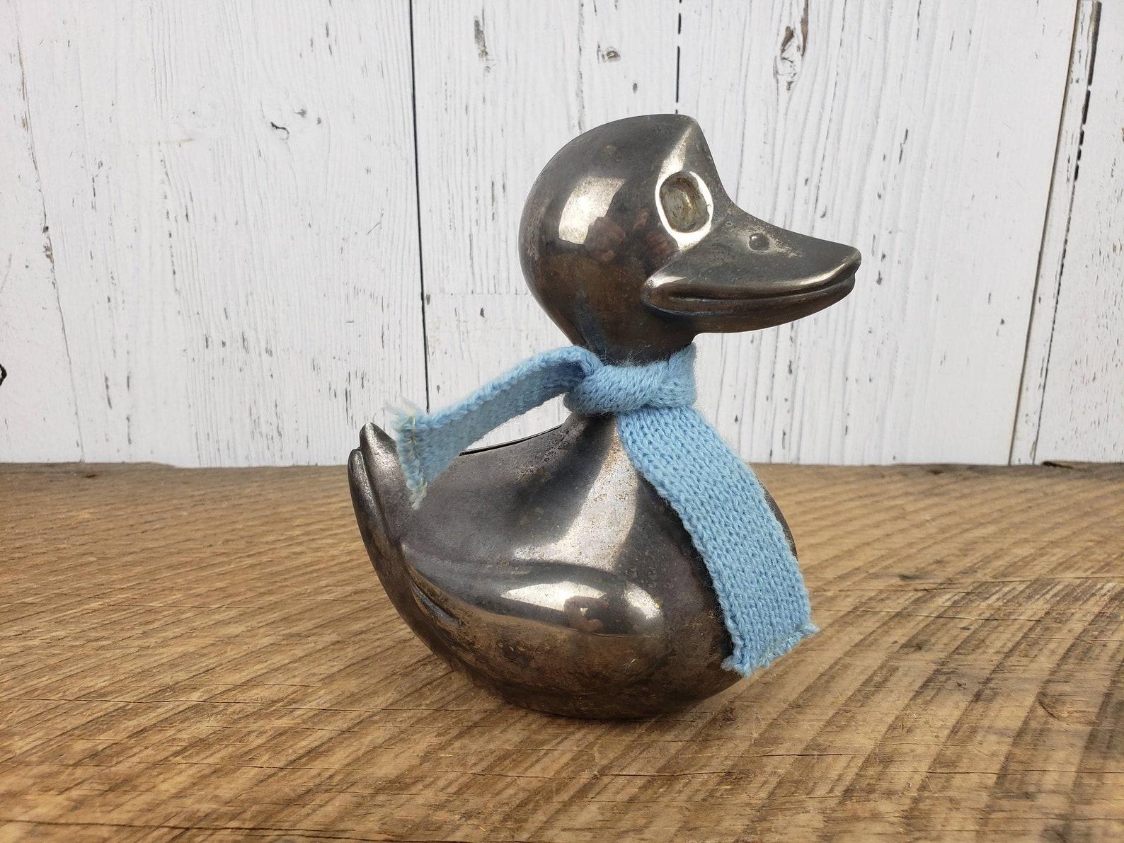 Vintage Metal Duck Bank EP Brass Solid Ducky Collectible Coin Etsy