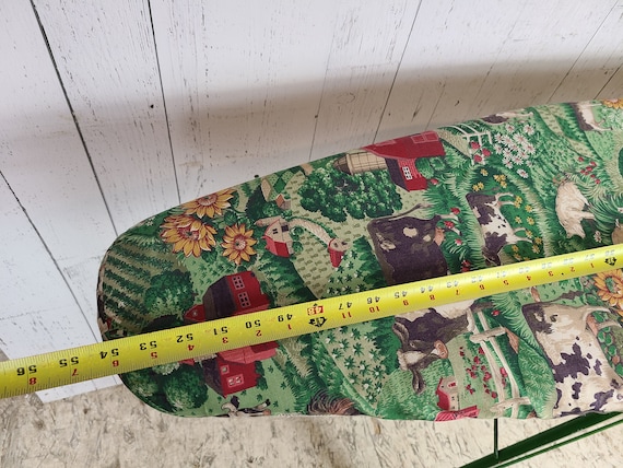 Vintage Sleeve Ironing Board W/ Retro Fabric Cover Clothing Clothes Laundry  Room Decor Prop Table Top Travel Size Modern Mid Century Boho 