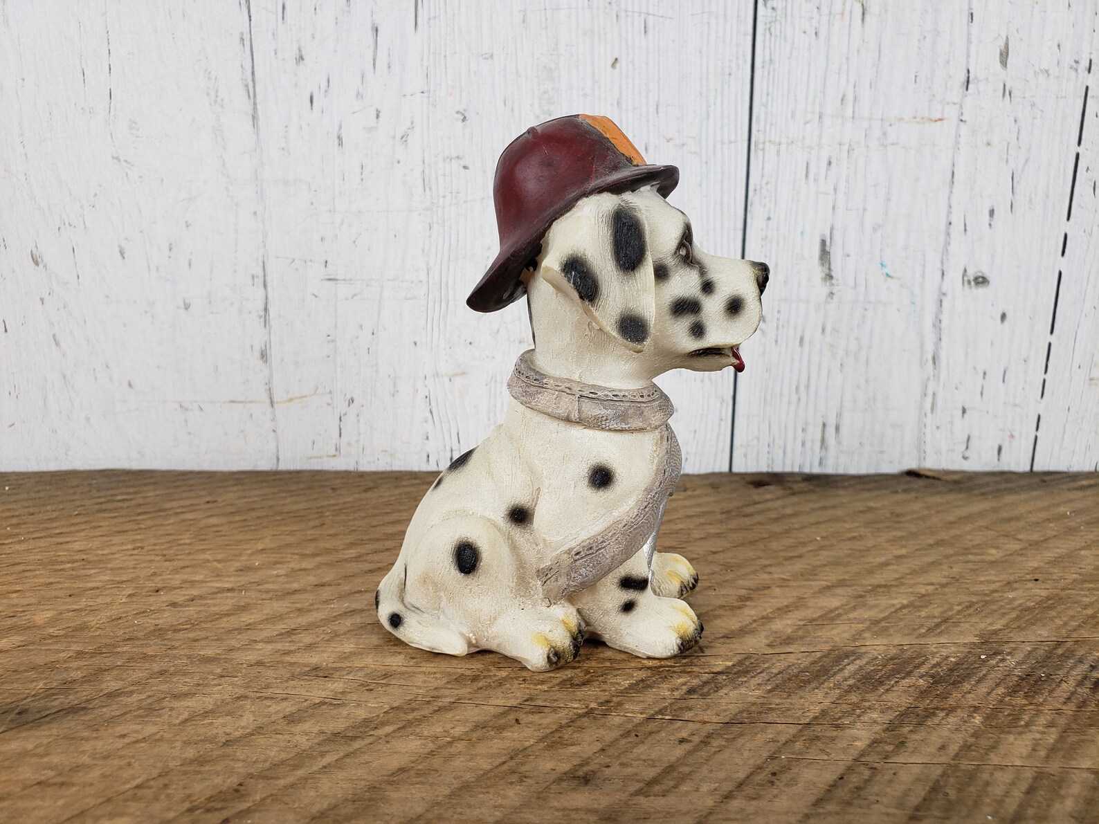 Vintage 90s Resin Dalmatian Dog Statue Figure Puppy Figurine Etsy