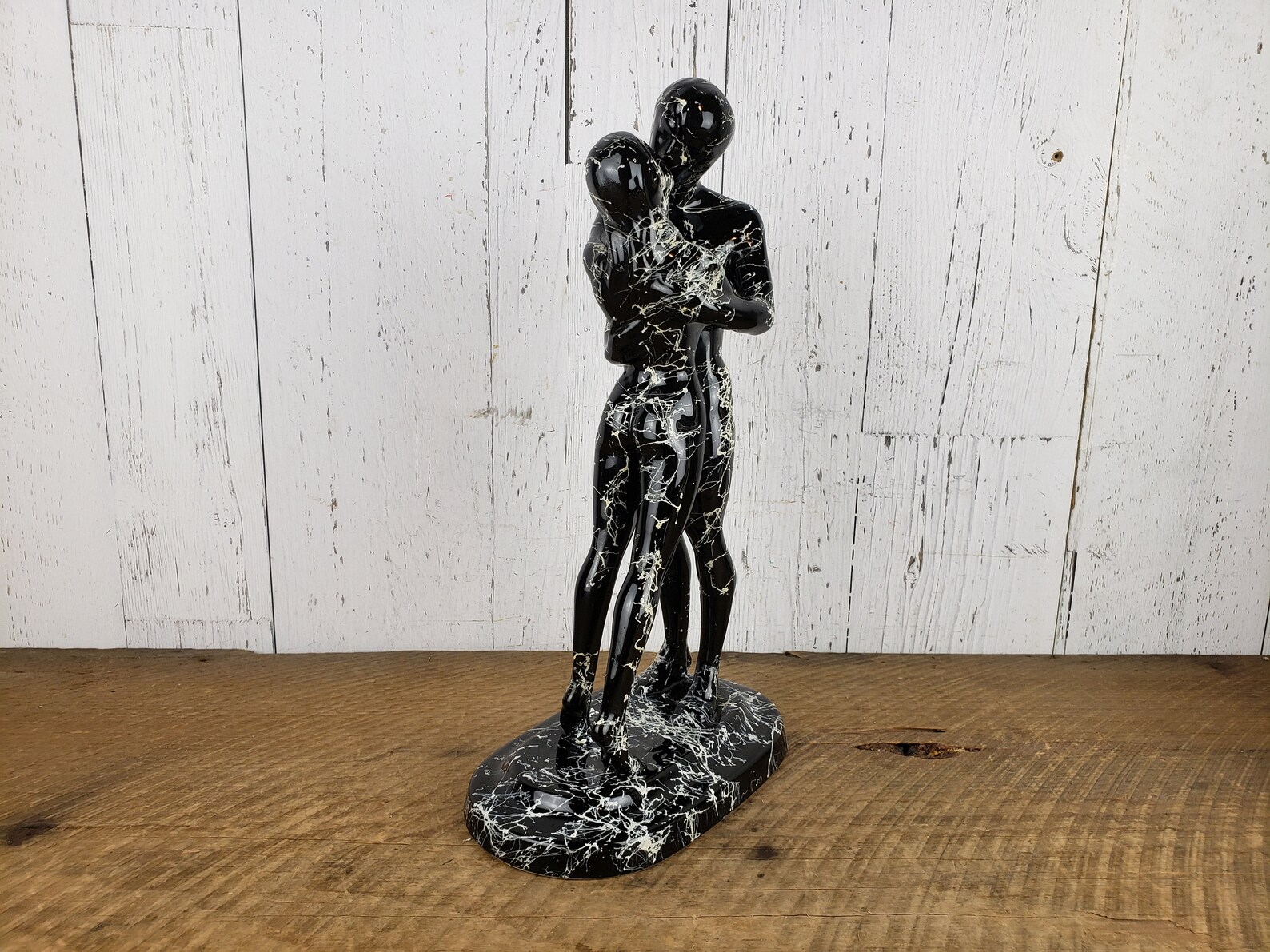 Vintage Couple Kissing Statue Abstract Naked Pair Chalkware Etsy