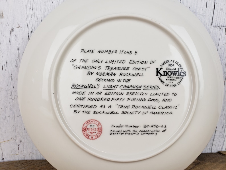 Norman Rockwell's Grandpa's Treasure Chest Collectible Plate by Knowles