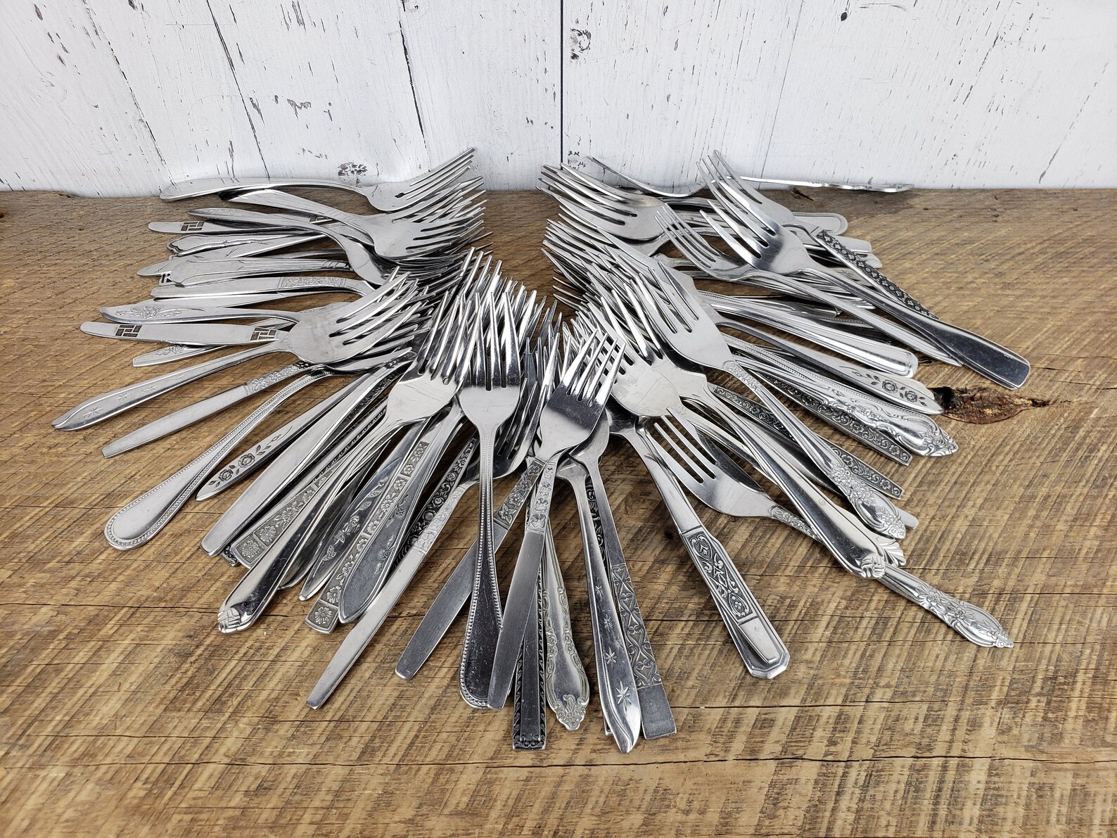 Vintage Salad Forks Set of 8 Mismatched Flatware Mix of Floral Etsy