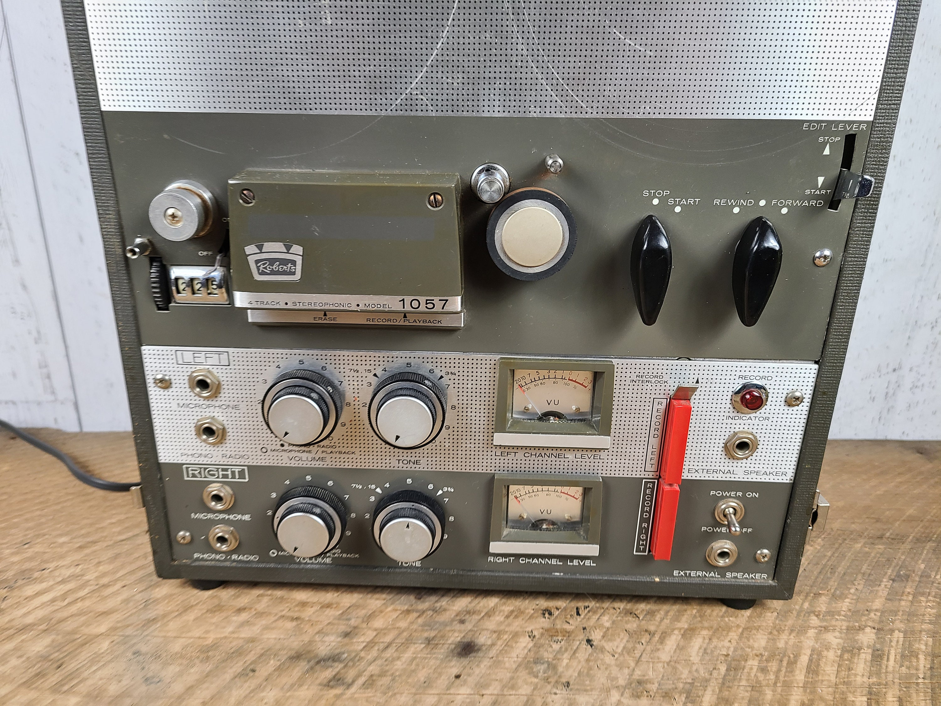 Buy Vintage 1963 Roberts Tape Recorder Model 1057 Works Tested 4 Track  Stereo Reel to Reel Audio USA Retro Portable Music System Mid Century  Online in India 