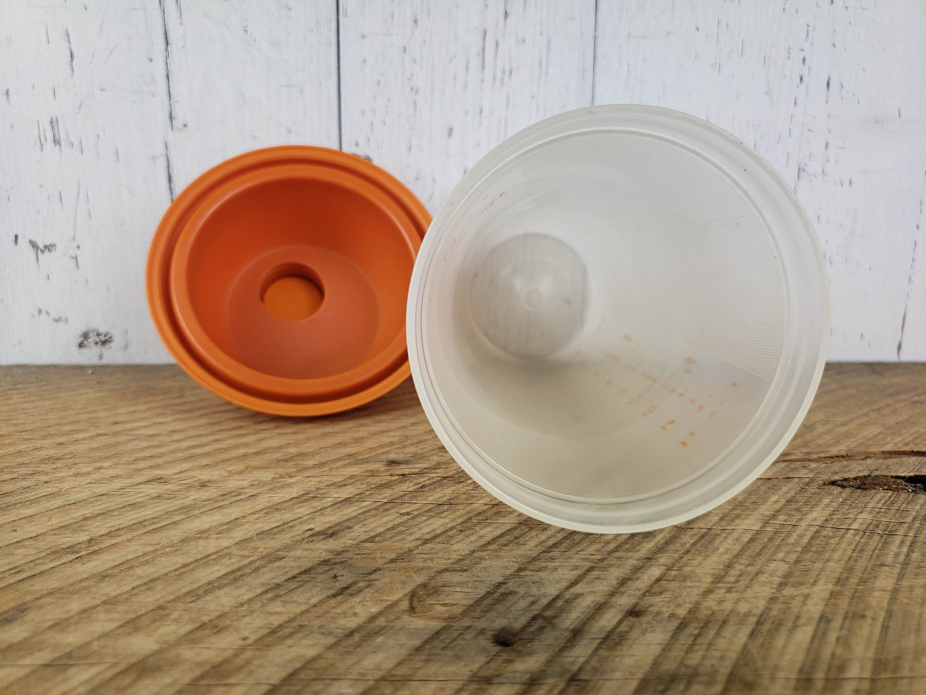 Vintage Tupperware Drink Bottle Shakes Smoothies W/ Orange Lid Etsy