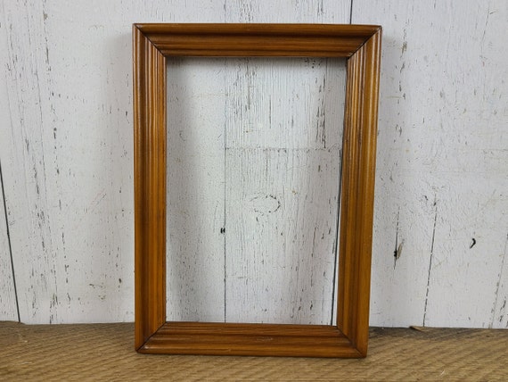 Vintage Wooden Picture Frame 7.5x11 for 6.5x9.5 Artwork Wood Photo