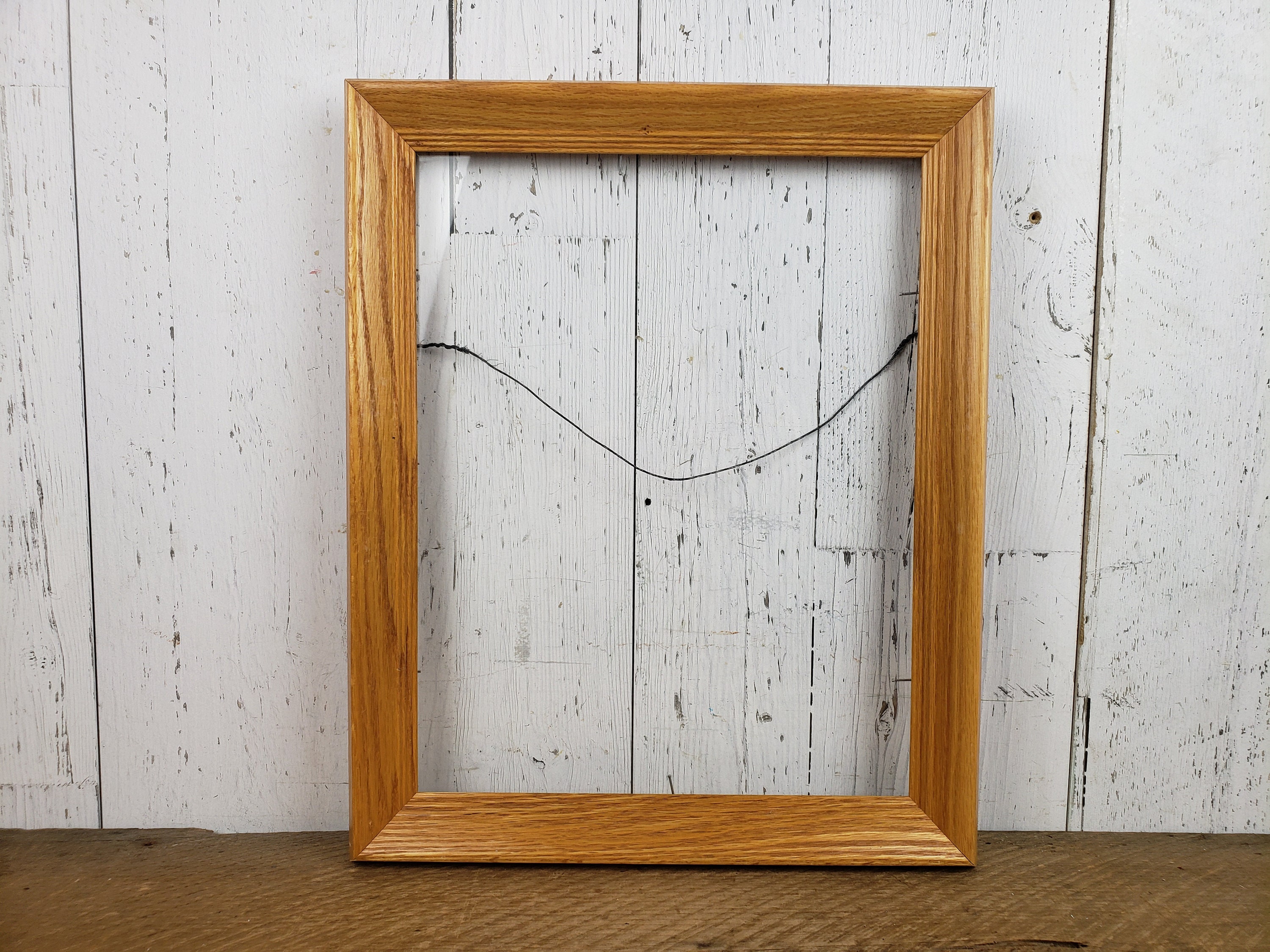 Vintage Wood Picture Frame w/ Glass for 11x14 Image Wall Etsy