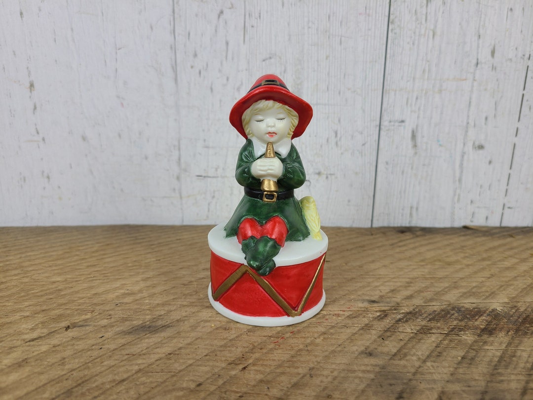 Vintage Little Drummer Boy Bell Bisque Porcelain Collectible Etsy