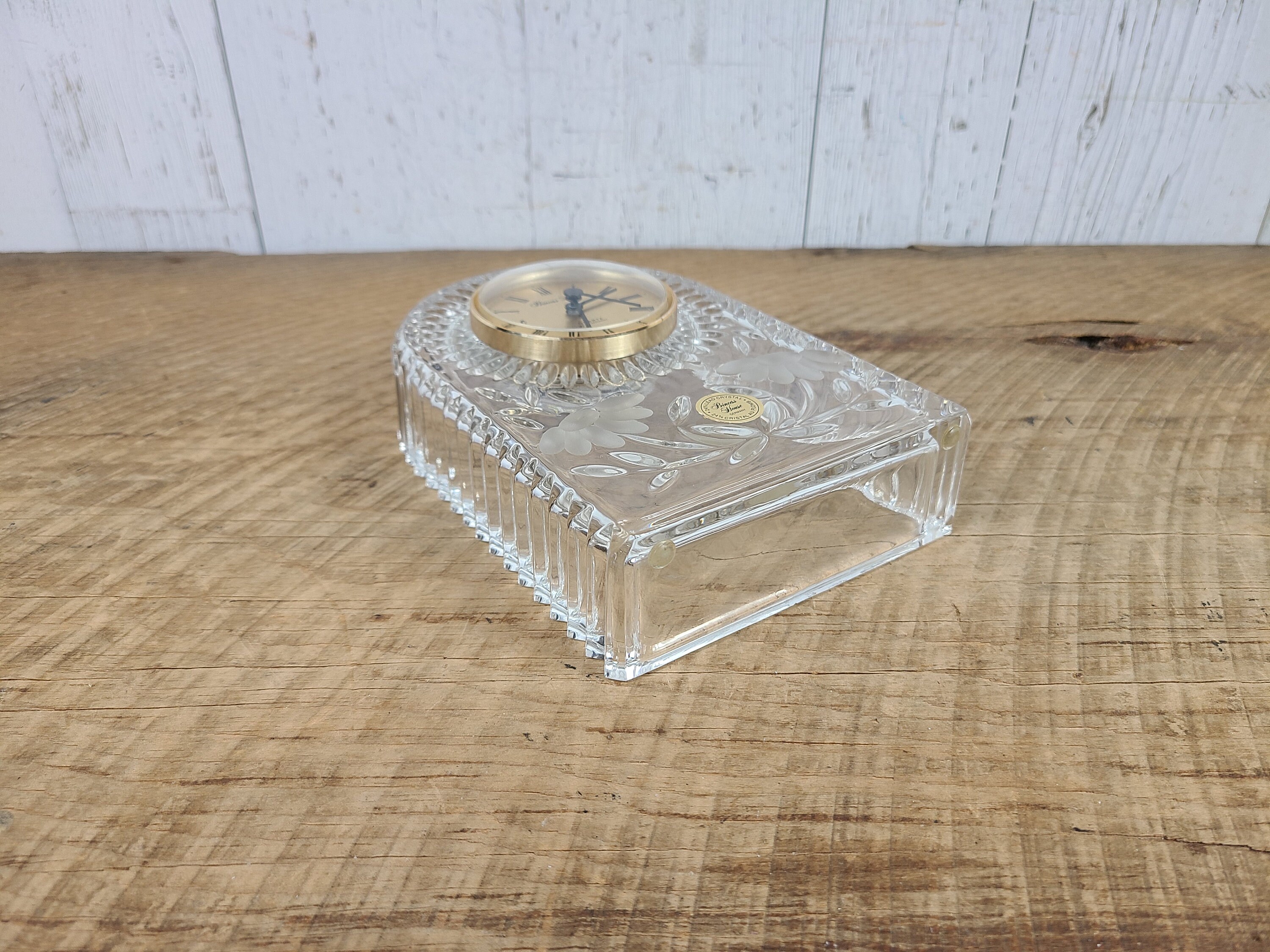 Home & Living Home Décor Vintage Lead Crystal Quartz Clock Princess