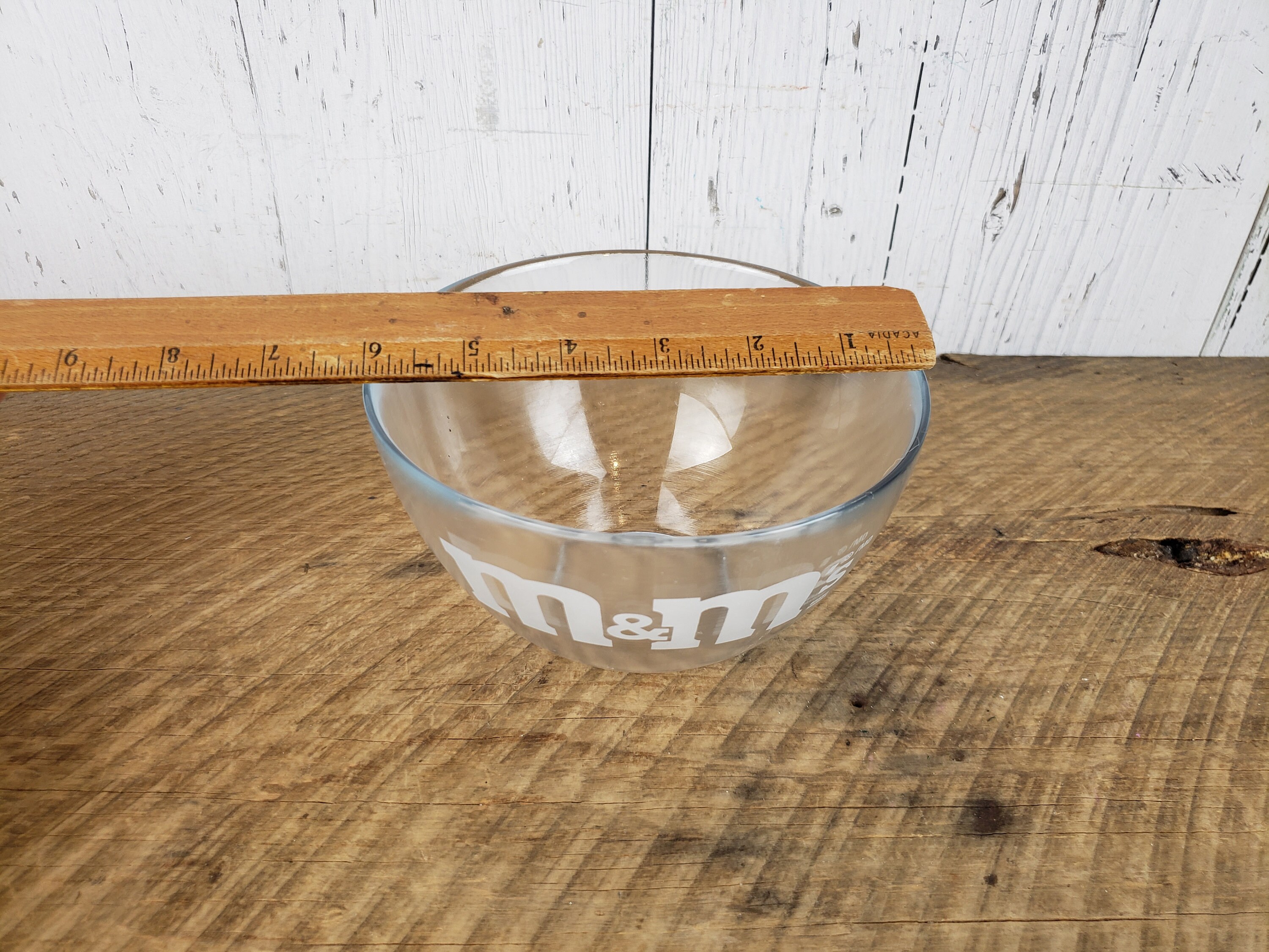 Vintage M&M's Candy Bowl Chocolate Snack Glass Dish Dinner Etsy
