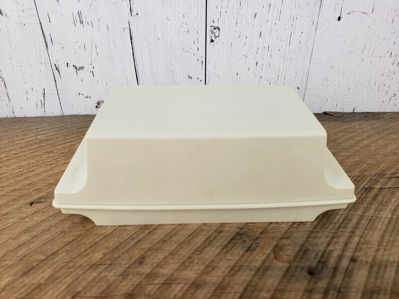 Vintage Tupperware Butter Dish Almond Covered Breakfast Table Etsy