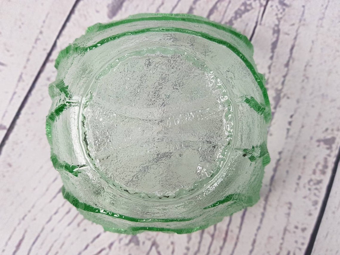 Vintage Green Salad Bowl Trinket Candy Dish Modern Mid Century Etsy