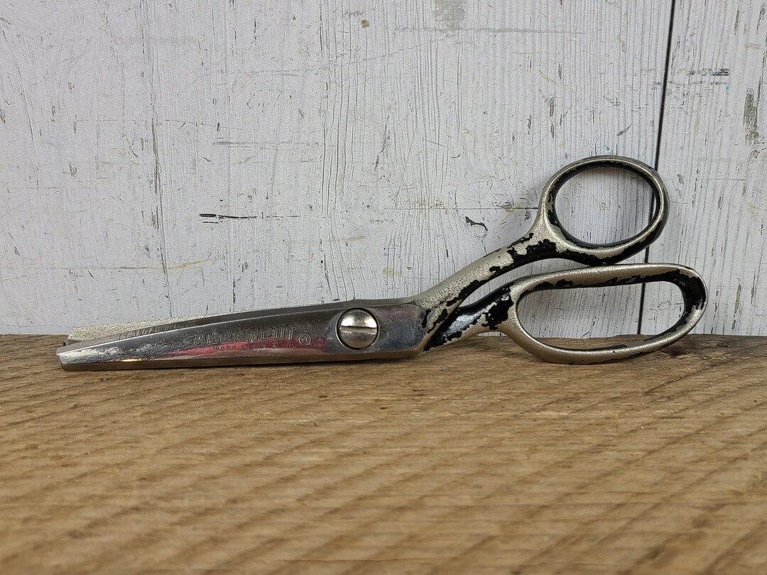 Vintage Kleencut USA Metal Pinking Shears Heavy Duty Scissor Stainless