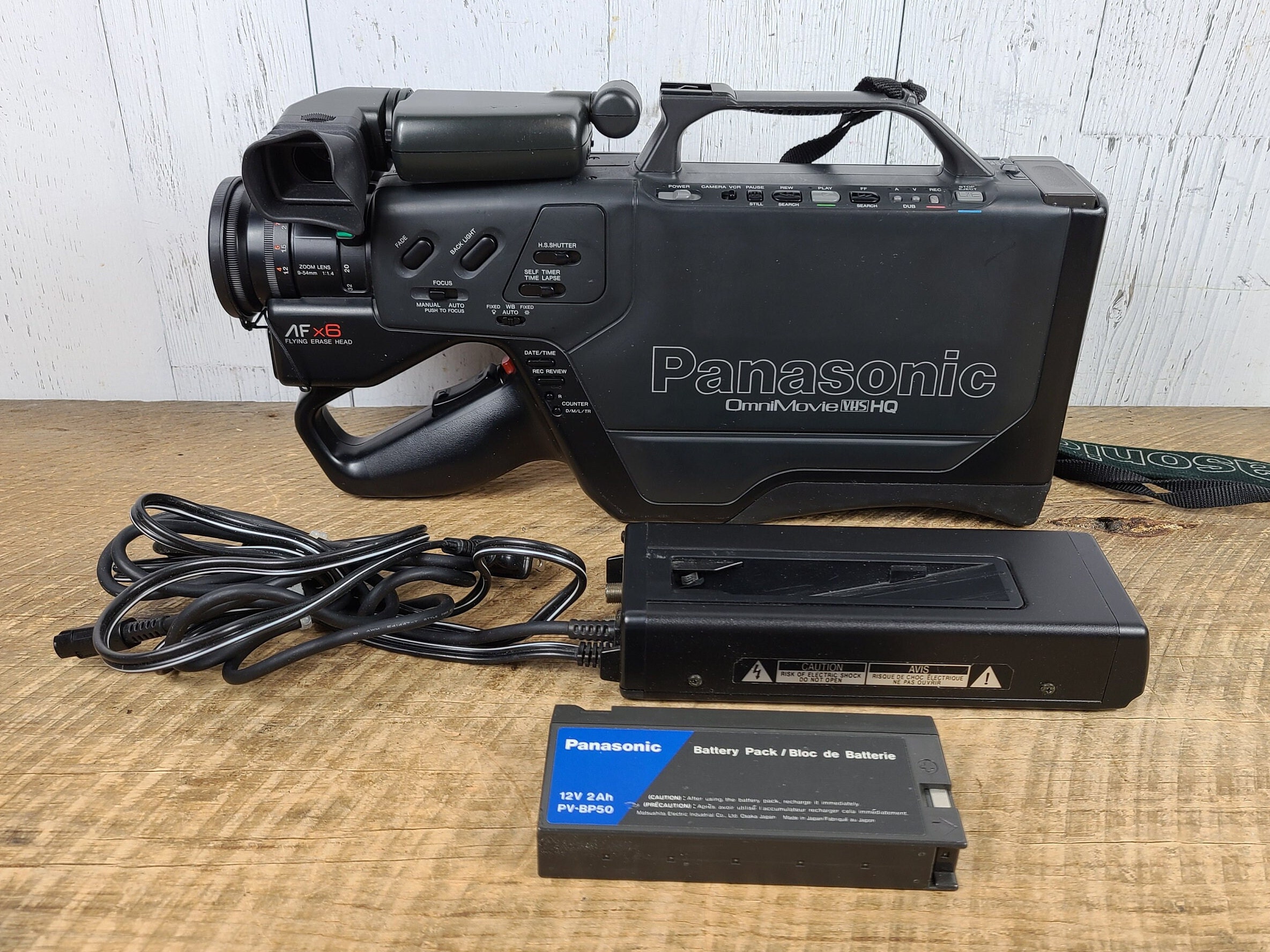 Vintage Panasonic OmniMovie VHS HQ AFx6 Camcorder w/ Case Untested