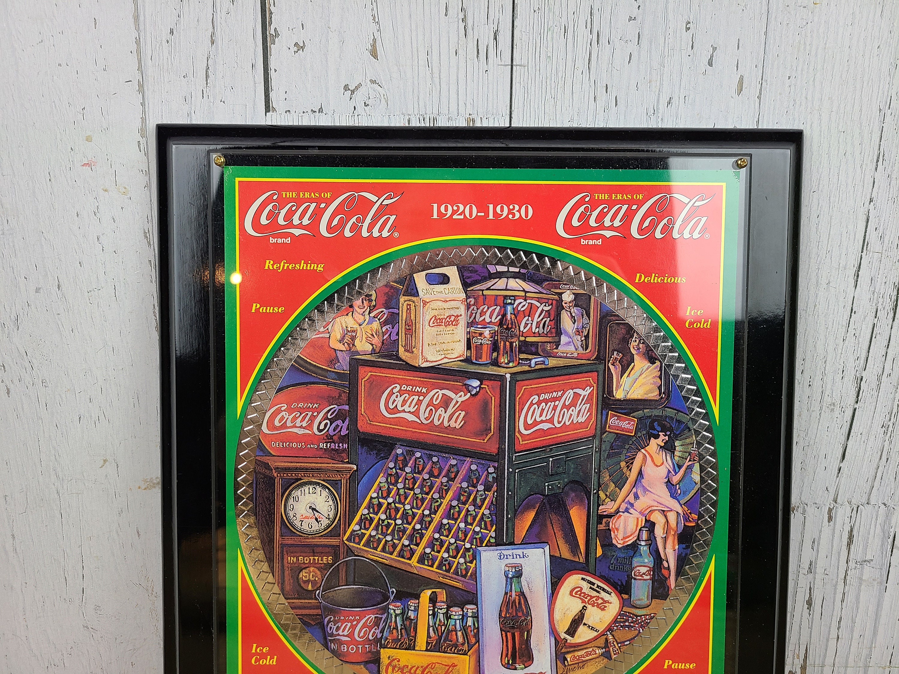 Vintage the Eras of Coca-cola 1920-1930 Wood Plaque Wall Hanging 