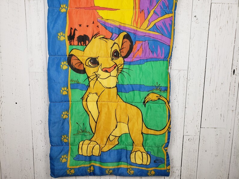 Vintage The Lion King Zipper Sleeping Bag Single Twin 29 Etsy