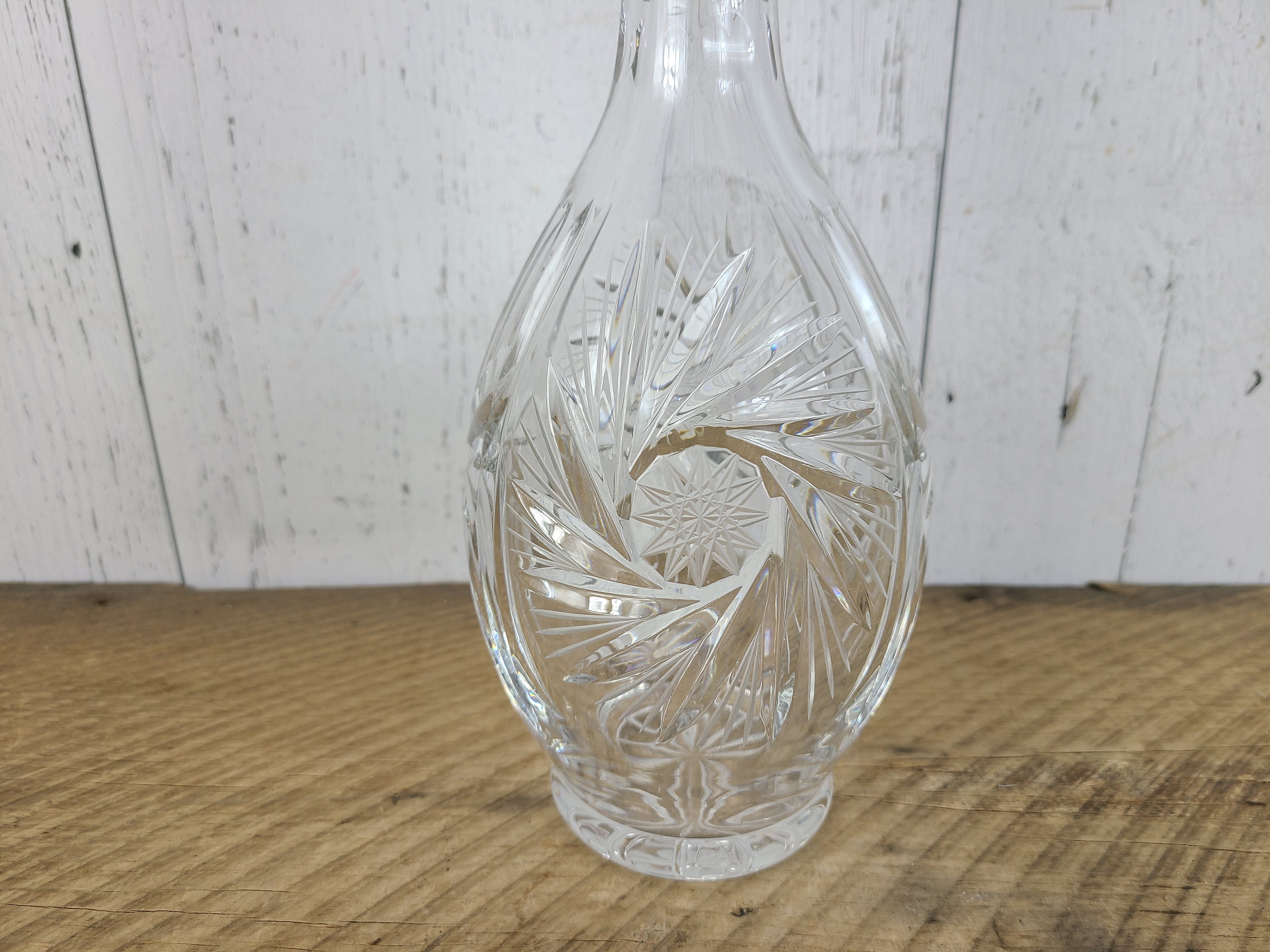 Vintage Lead Crystal Bottle 16 Tall Liquor Decanter W/ Etsy