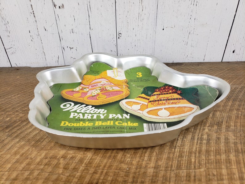 Vintage Double Bell 1979 Wilton Cake Pan Christmas Best Wishes Dinner Aluminum Mold 502 12 Baking Bake Decorate December Party Celebration Dexis Iberica Cake Pans Home Living