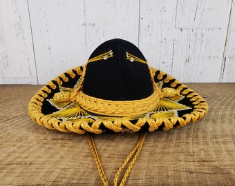 Vintage Mexican Sombrero Hat Luna 