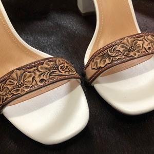 Custom tooled leather heels image 3