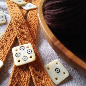 Gotland - Tablet weefriem / trim, 100% wol, historische riem of trim voor middeleeuws of fantasiekostuum, re-enactment