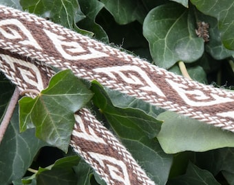 Celtic trim - Hallstatt - Tablet weaving belt, inspired by iron age (800-400BC), wool, tablet woven trim for reenactment, larp, celts