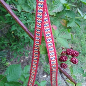 Staraya Ladoga - bande de tissage de tablettes - ceinture de tissage de tablettes / garniture pour costume historique et fantastique, reconstitution viking, Gaigovo