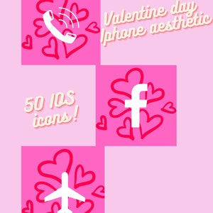 IOS 14 Iphone app icons, Valentine Day theme!