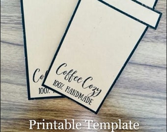 Afdrukbare beker Cosy - Cosy - Coffee Cosy - afdrukbare Cosy-sjabloon - pdf