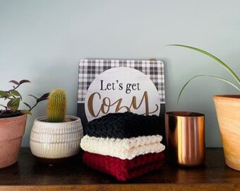 Geschirrtuch gehäkelt - 2 Muster - Geschirrtuch mit Büffelmuster - Crunch Stitch