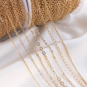 14K Gold Plating Chain,Necklace Chain,Cross Chain,O shaper chain,Bracelet Chain