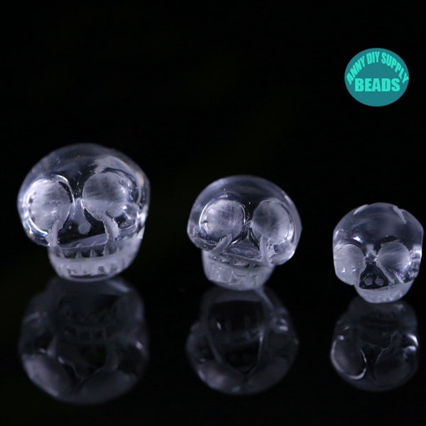 8mm 10mm 12mm Natural Clear Crystal Skull beads,Hand Carved Crystal Beads,Crystal Beads,Bracelet Spacer Beads