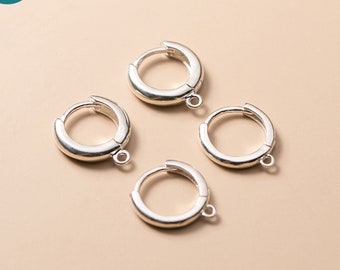 11.5mm Sterling silver Lever Back Earring Hooks,Earring hooks with bails,Sterling Silver Earring Supply