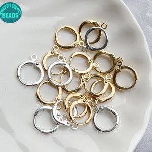 2/10/20/50 paar Ohrring Haken, 14K Vergoldete Ohrring Haken, 12 mm Kreis Ohrring Haken