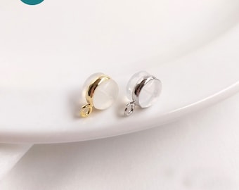 10/20/50/100pair Gold Plated Brass Rubber Ear Backs,Ear Back Stoppers with Open Rings,Earring Nuts,Earring Component Findings