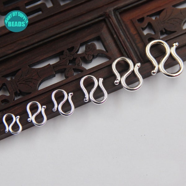 Sterling Silver S Clasp,Silver S Clasp,S Hook Clasp