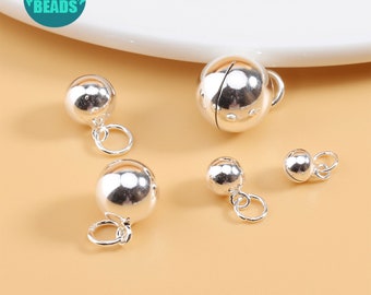 5-18mm 1/5/10PCS S925 Sterling Silver bell charm pendant,Silver Bell pendant