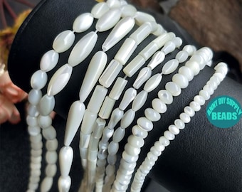 Full strand shell beads,Drop shape Beads,White shell beads,mother of pearl beads,Rice Beads,MOP Beads