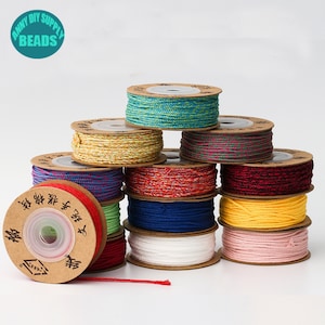 Cordón trenzado de algodón hecho a mano, cordón de macramé, cordón de algodón para pulsera, cordón para pulsera hecho a mano, cordón con borlas