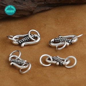 1/2/5 / 10 Stück Sterling Silber Armband S-Verschluss, Silber Verschluss Stecker, Verschluss Versorgung