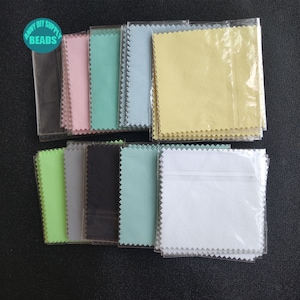 50/100/500PCS 8CM Sterling Silver Polishing Cloth,Silver Cleaning Cloth,Color send Randomly