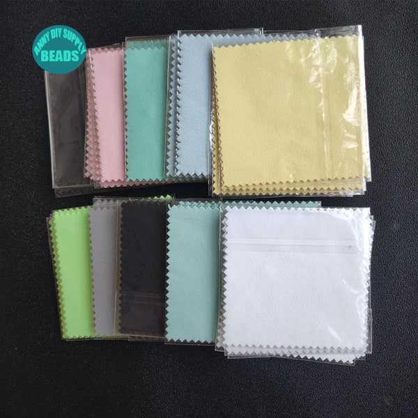 50/100/500PCS 8CM Sterling Silver Polishing Cloth,Silver Cleaning Cloth,Color send Randomly