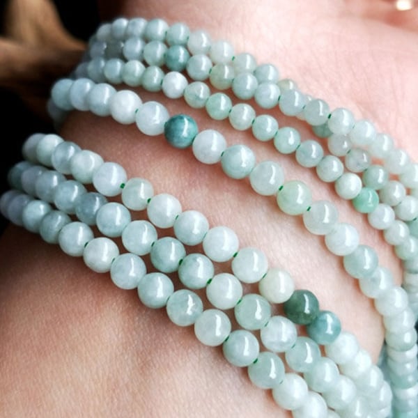Perles de jade du Myanmar de qualité supérieure de 2 mm 3 mm 4 mm, perles de jade naturelles, perles de jade de Birmanie, brin complet