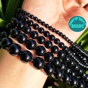 4mm-16mm Genuine Natural Black Onyx Beads,Smoth Round Onyx Beads,Gemstone beads,black Round beads