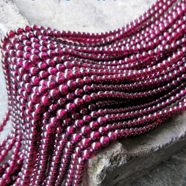 Genuine Natural Brazilian Purple Garnet gemstone beads,birthstone of January,3mm 4mm 5mm 6mm full strand