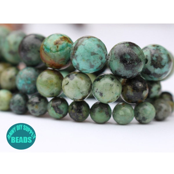 African Turquoise stone Beads,Natural Stone Beads,4mm 6mm 8mm 10mm 12mm Full Strand,Stone Beads