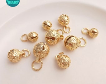 [LLOYD] 韓国☆10K Gold☆Jingle Bell bijou pendant 8/10/12mm 14K Real Gold Plated Bell Charm,gold Bell Pendant