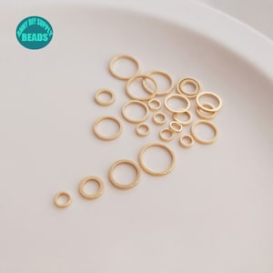 14K Real Gold Plated Closed Ring,4/6/8/10mm Closed Ring